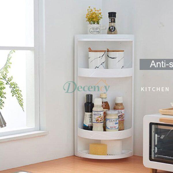 Rotating Corner Cosmetic Accessories Shelf Bathroom Shelf - Decency