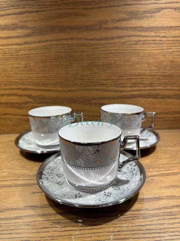Royal Coffee Mug Tea Set of 6 Cup and Plate Small