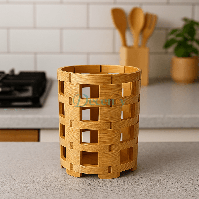 Premium Bamboo Cutlery Holder