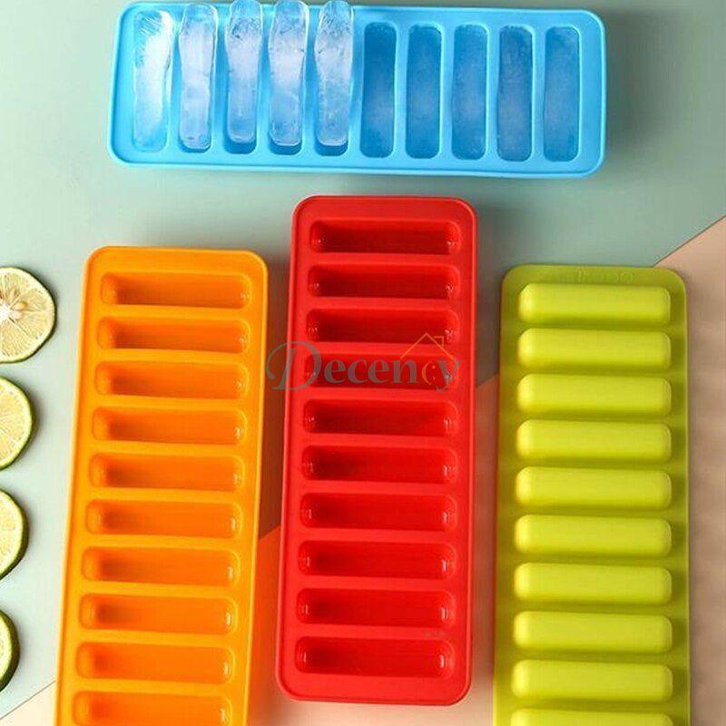 10 Grids Silicone Ice Cue Tray Mold Long Strip Ice Cube - Decency