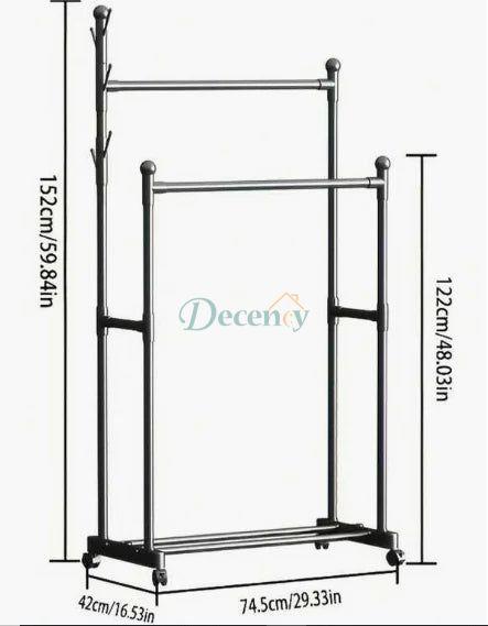 Double Pole Folding Cloth Rack