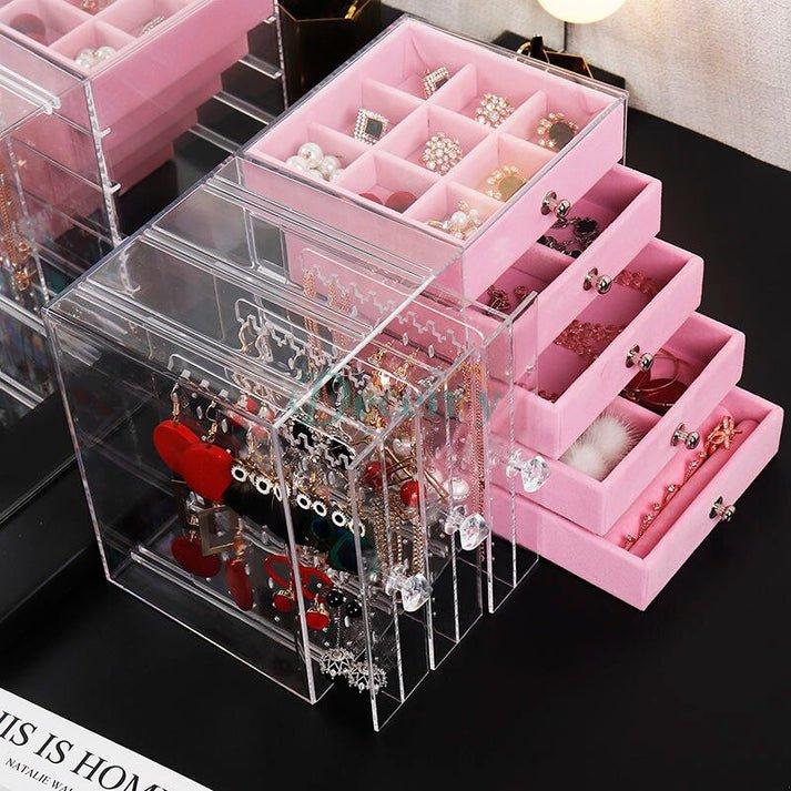 Large Capacity Jewellery Storage Box, Transparent Display Stand - Decency