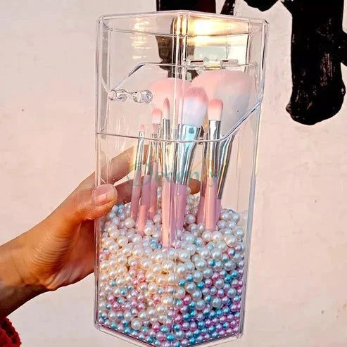 Acrylic Pearl Make-up Brush Holder - Decency