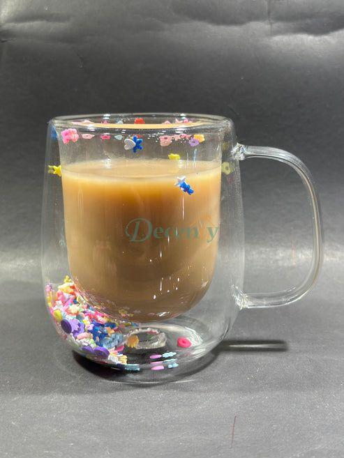 DOUBLE WALL GLASS COFFEE MUGS 350 ML