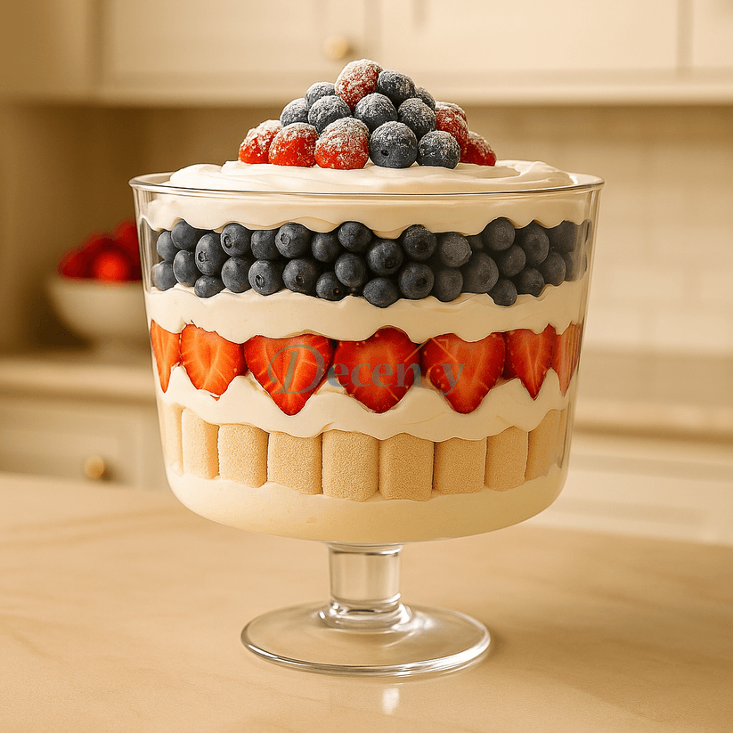 4L Glass Trifle Bowl – Dessert & Salad Serving Bowl