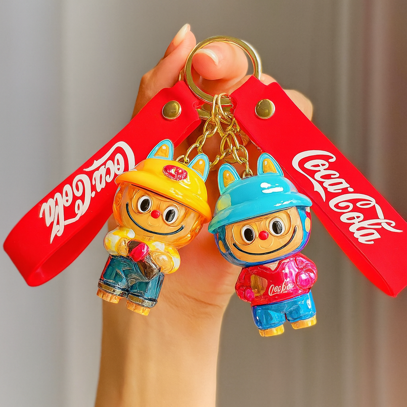Creative CocaCola Labubu Keychain – Trendy Bag Charm (Random)