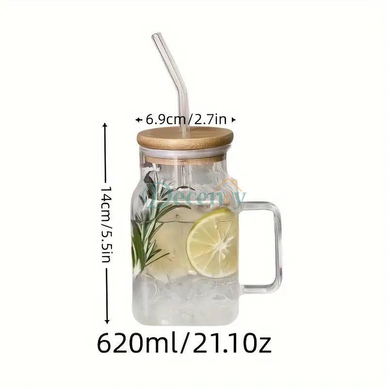 Square Glass Tumbler With Handle