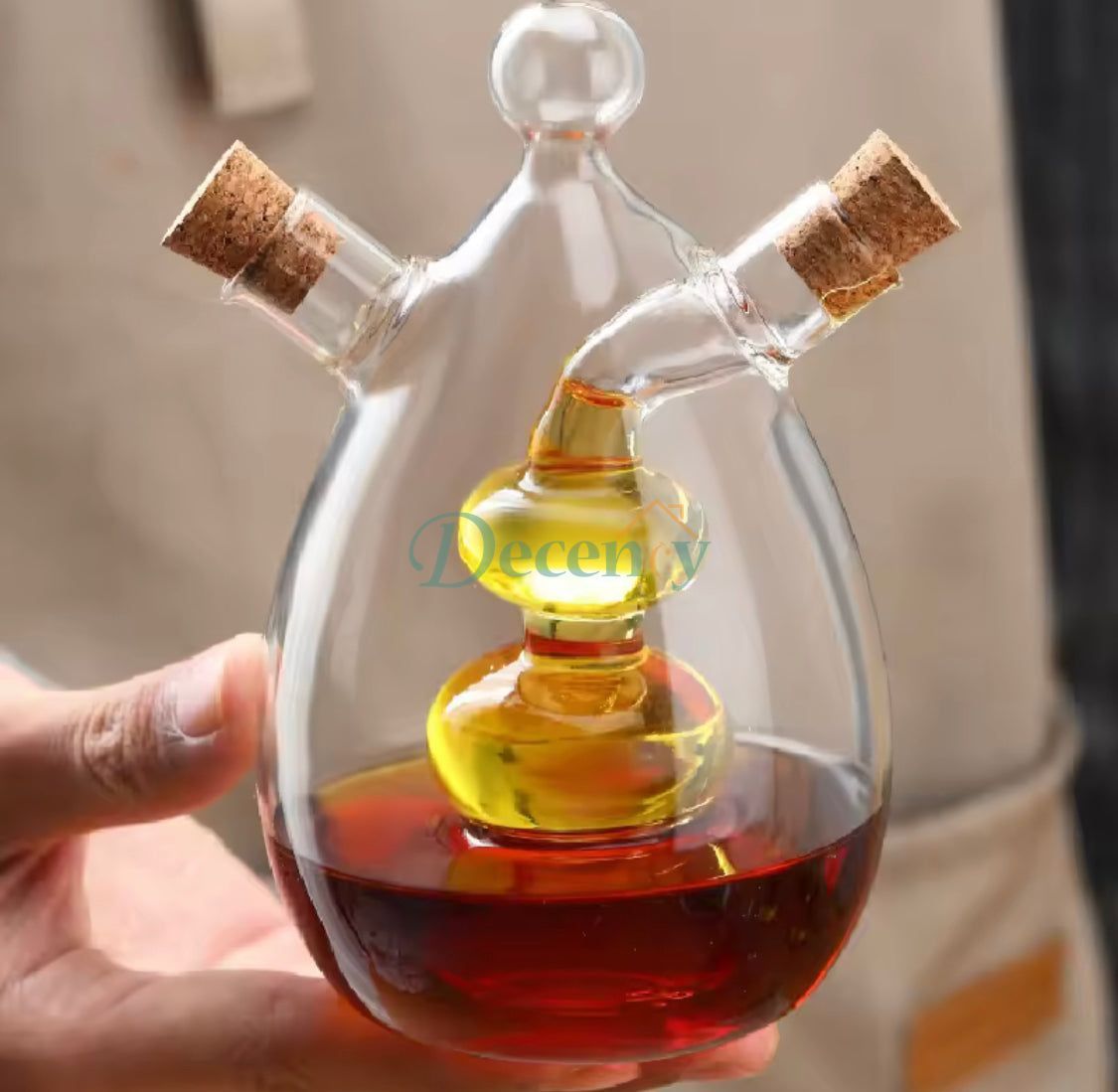 2 In 1 Glass Oil Bottle