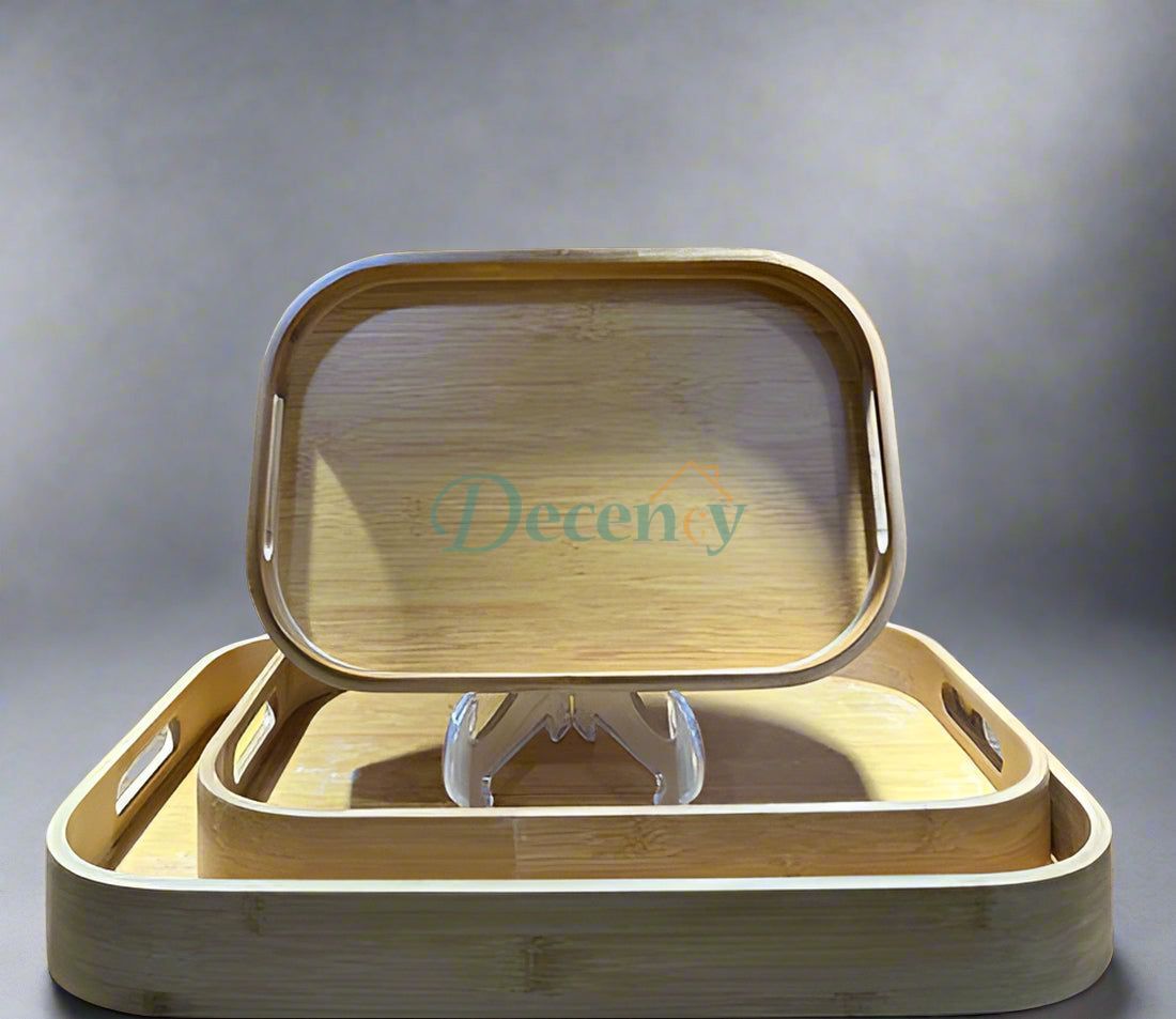 Premium Wooden Bamboo Serving Tray
