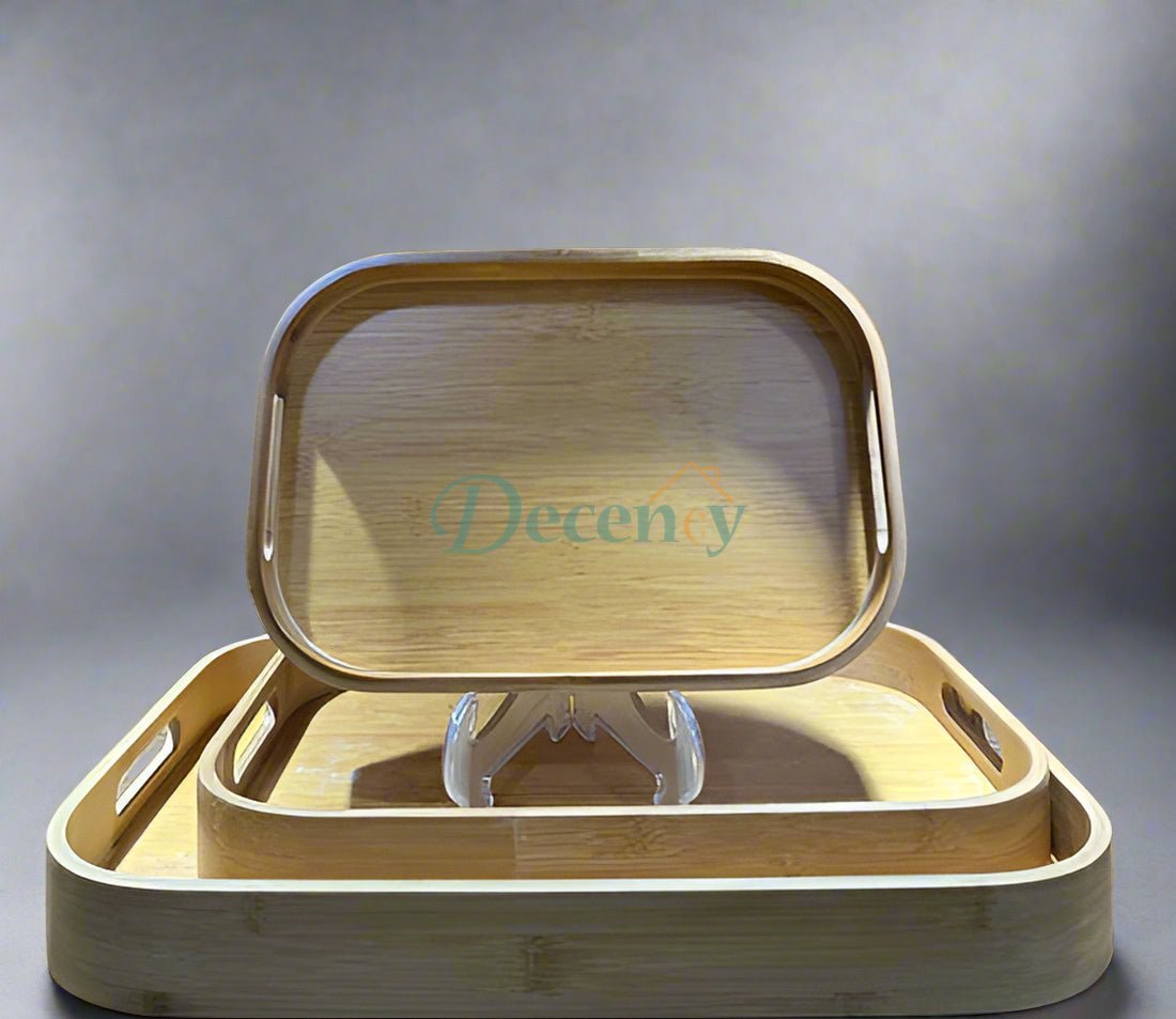 Premium Wooden Bamboo Serving Tray
