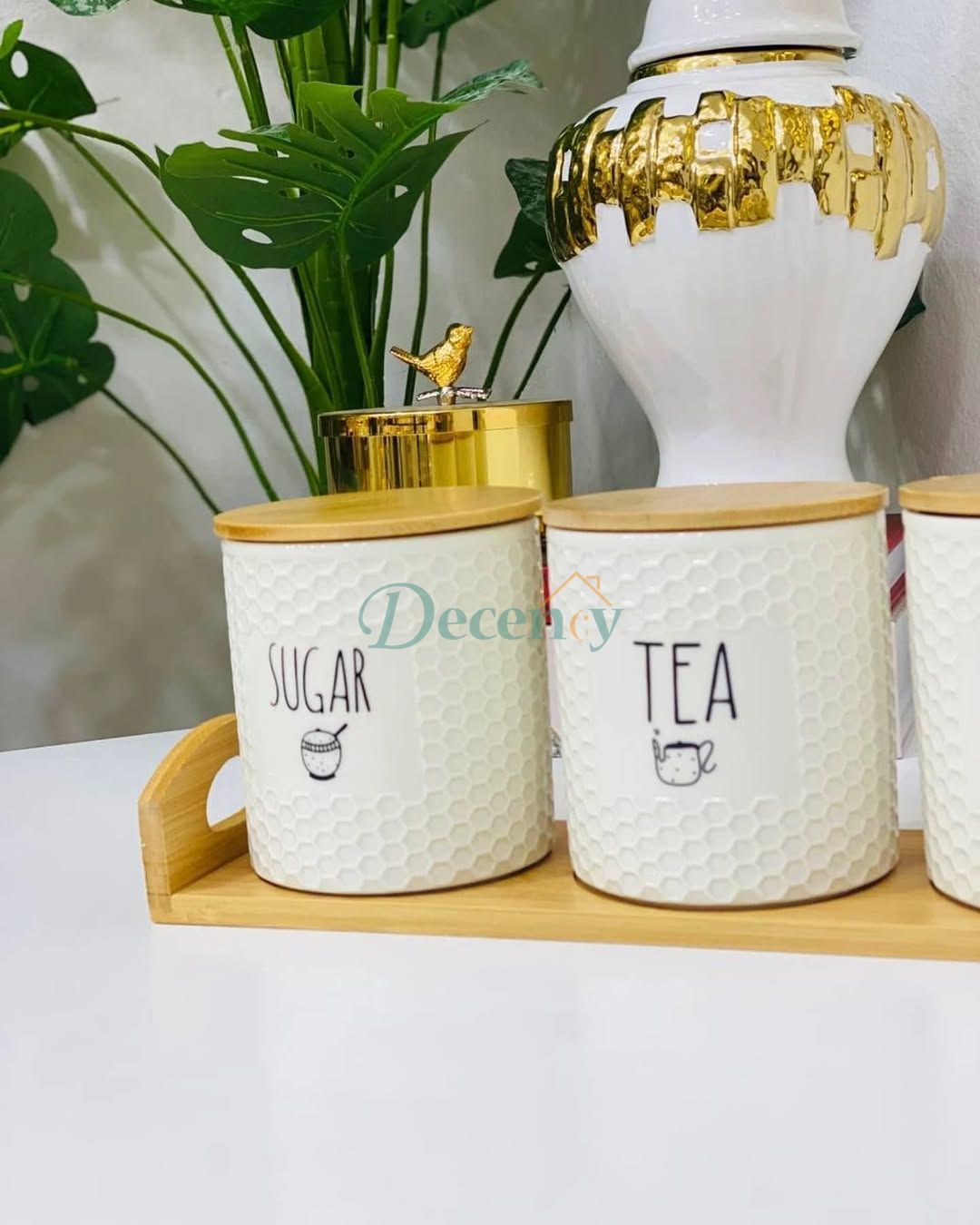 Modern Design Sugar Tea and Coffee Jar Set ( 01 )
