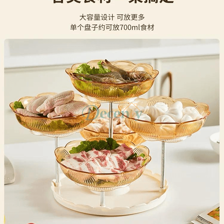 Modern 5-Head Fruit Basket Stand – Stylish Kitchen