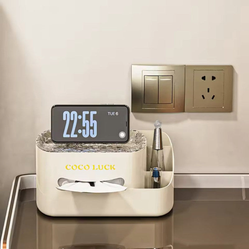 Multifunctional Cosmetic Display Cases with Tissue Box