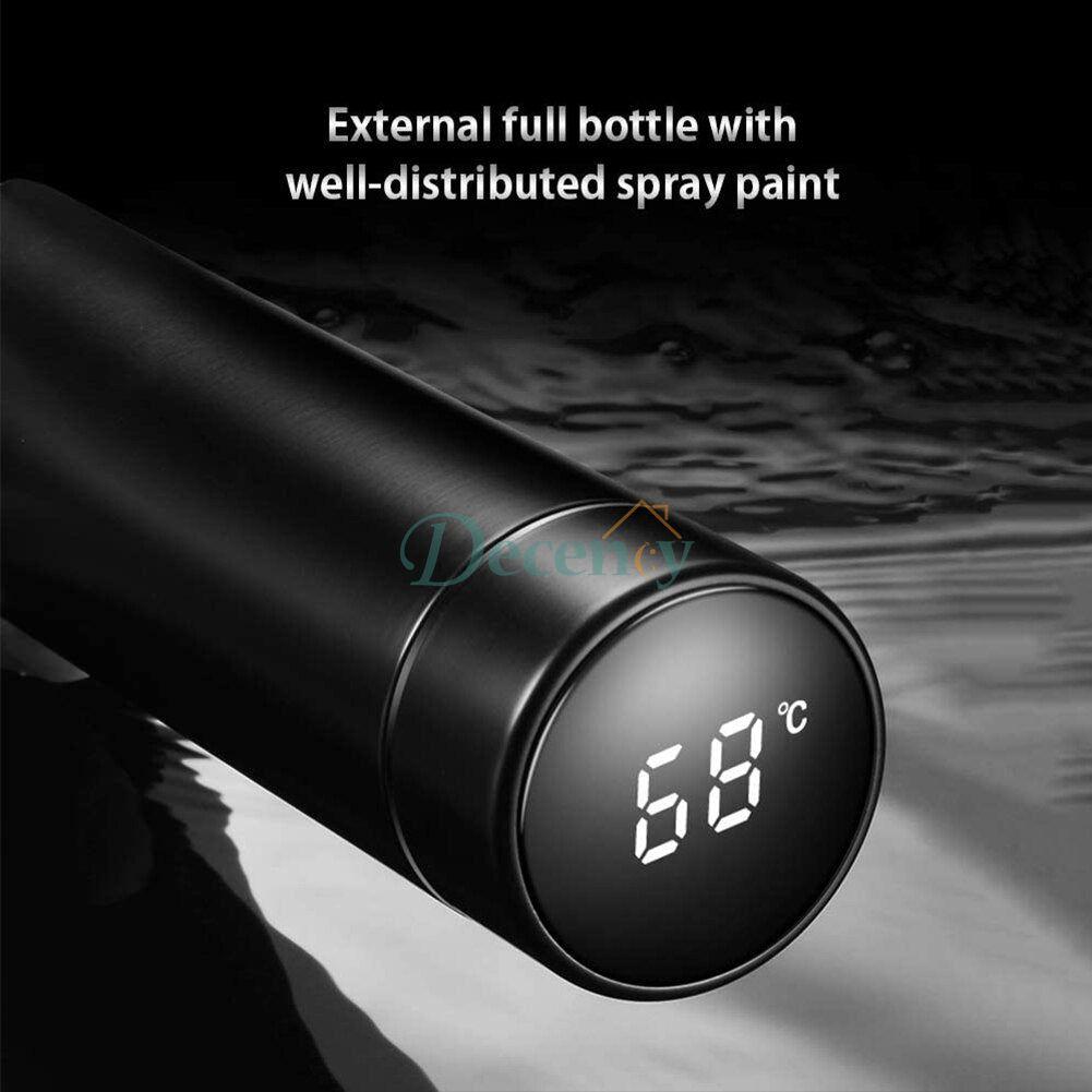 Smart Digital Thermal Vacuum Flasks Stainless Steel Touch Screen Water Bottle - Decency