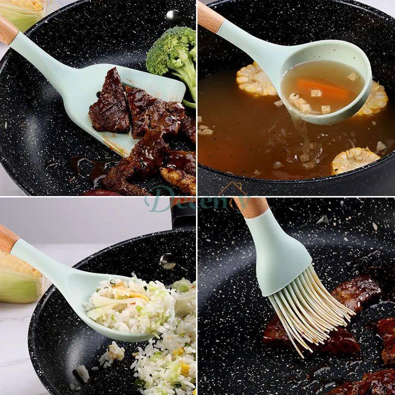 12 Pcs Silicone Kitchenware Cooking Utensils Set - Decency
