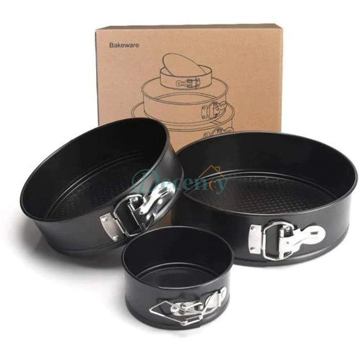3Pcs Round Cake Mould Non-Stick Leak-Proof Cake Baking Pans