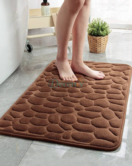 Cobblestone Bathroom Rugs Super Water Absorbent Bath Mat
