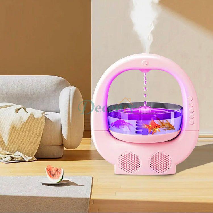 Anti Gravity Fish Aquarium Humidifier With Bluetooth Speaker