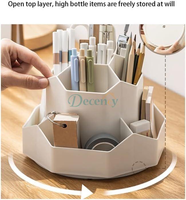 Chic Rotating Makeup Organizer 360° Rotating, Space-Saving Cosmetic Storage