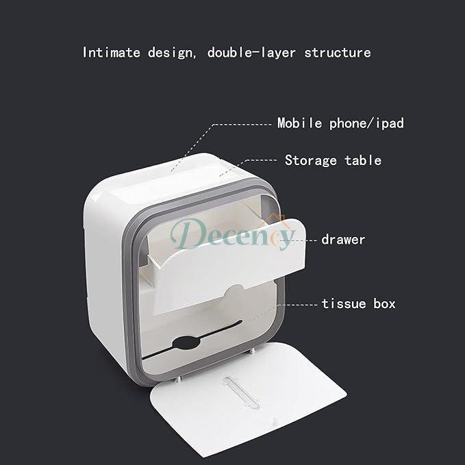 Double Layer Tissue Holder, Toilet Paper Box