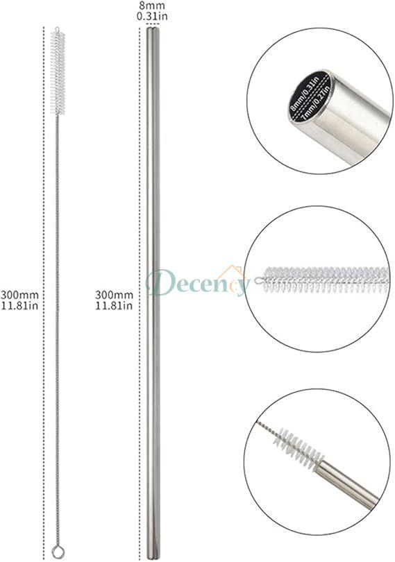 Stainless Steel Stanley Tumblers Straw ( Without Brush )