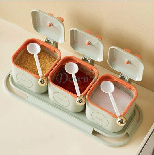 Grids Seasoning Spice Container Set Organized & Stylish Spice Storage Solution