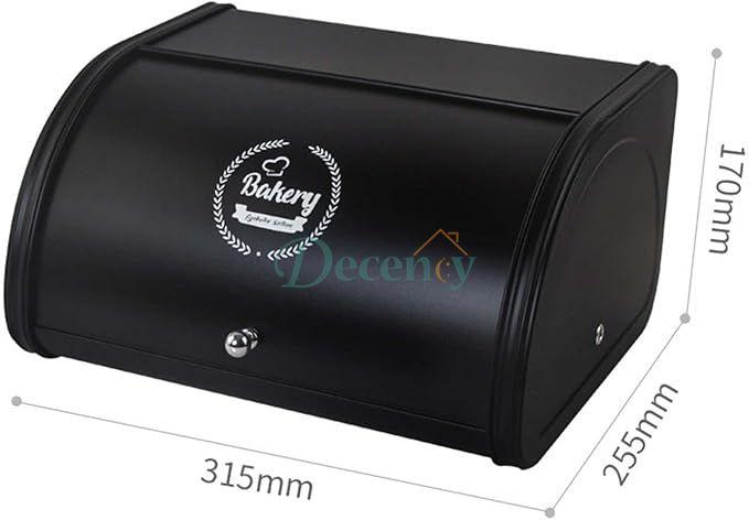 Vintage Metal Roll-Top Bread Box