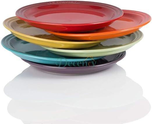 Le Creuset Rainbow Tea Plates (Set of 6) | Ceramic Tableware