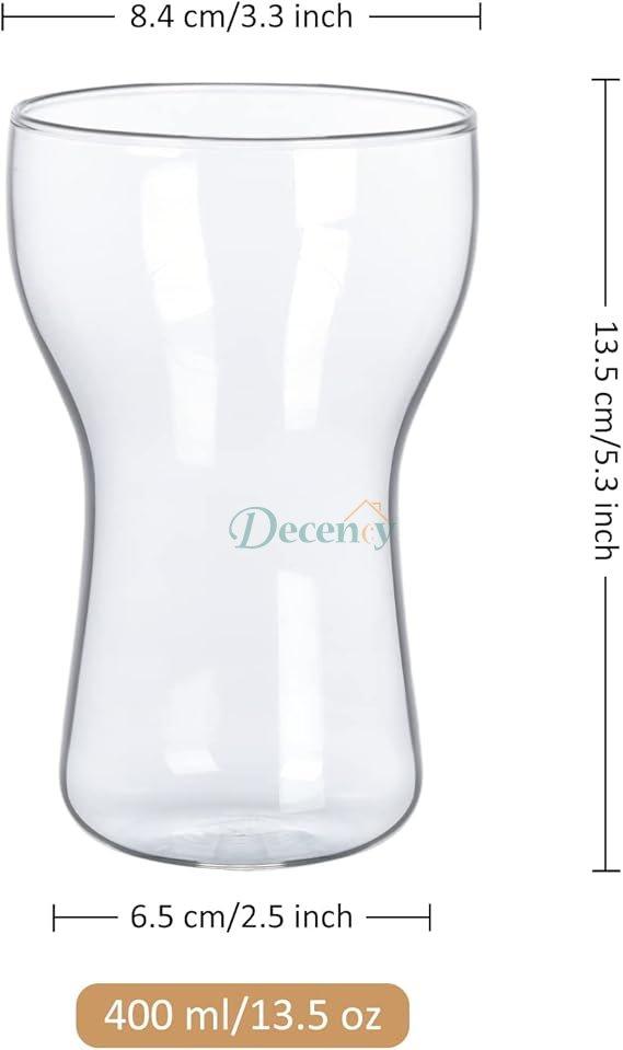 350ml Glass Mug Set of 4