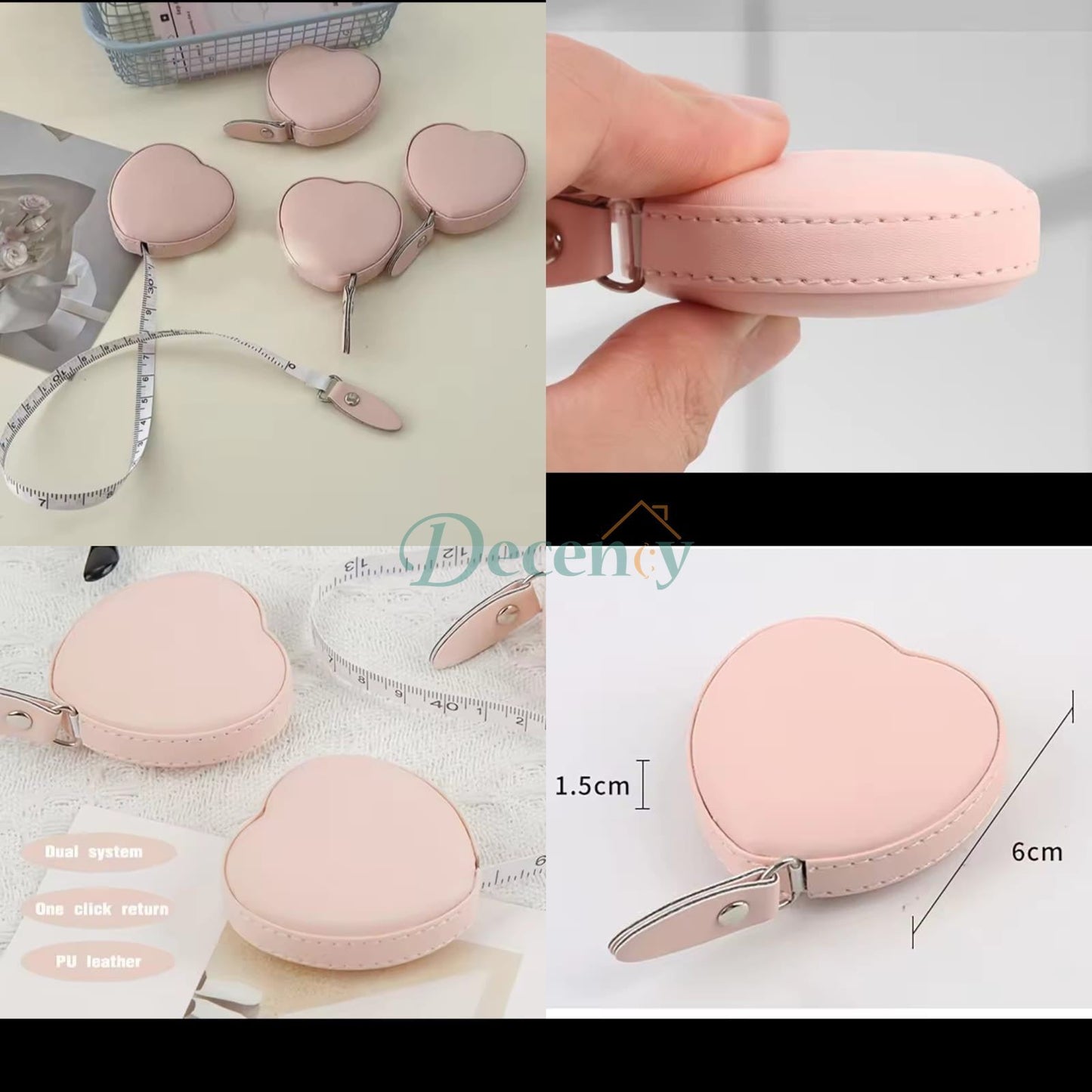 Heart Shaped Mini Measuring Tape