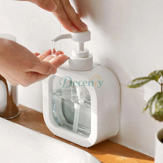Press Clear Liquid Soap Dispenser Bottle