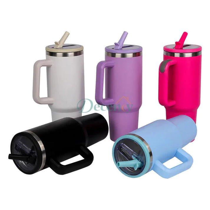 STAINLESS STEEL INSULATED SMART COFFEE TUMBLER WITH HANDLE