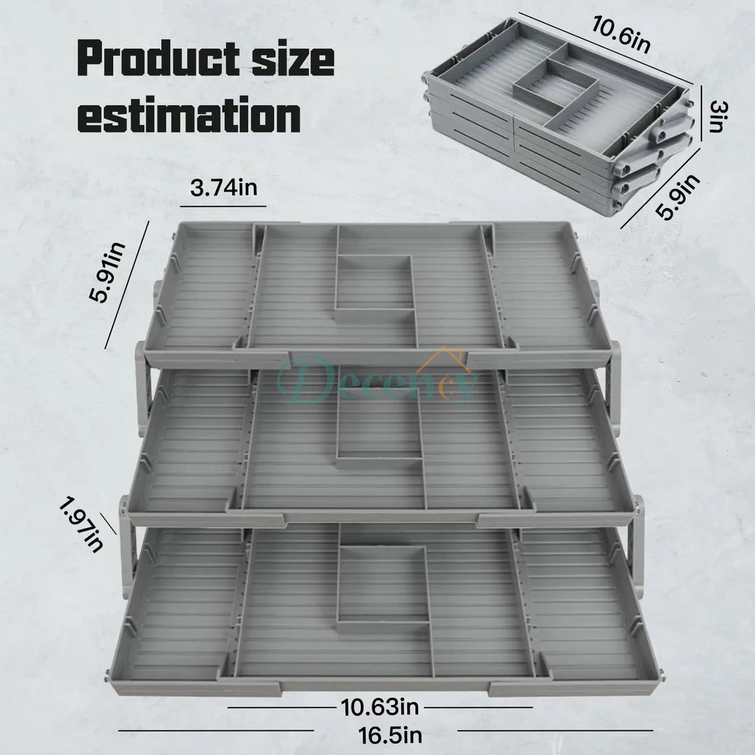3 Layers Large Jewelry Organizer Storage Case