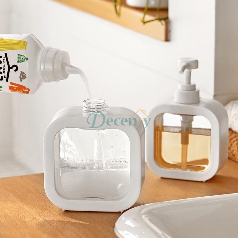 Press Clear Liquid Soap Dispenser Bottle