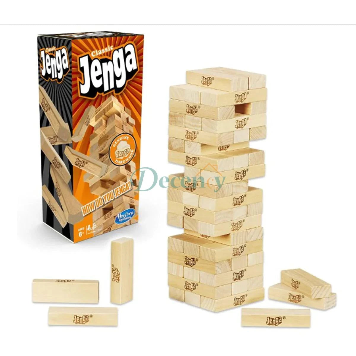 Jenga Classic Game With Hardwood Blocks
