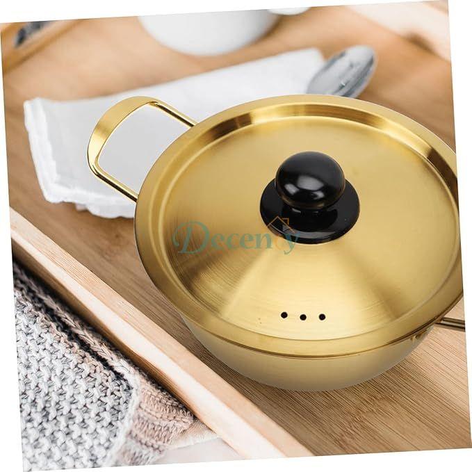 Stainless Steel Golden Cooking Pot (22 CM )