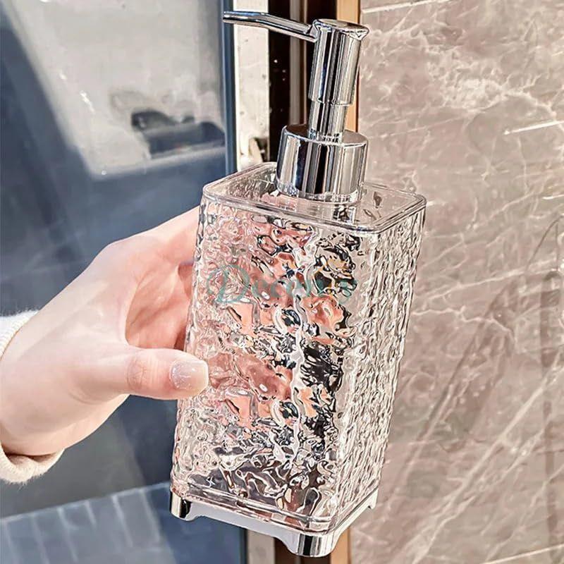 Luxury Transparent Hand Sanitizer Bottle-Square
