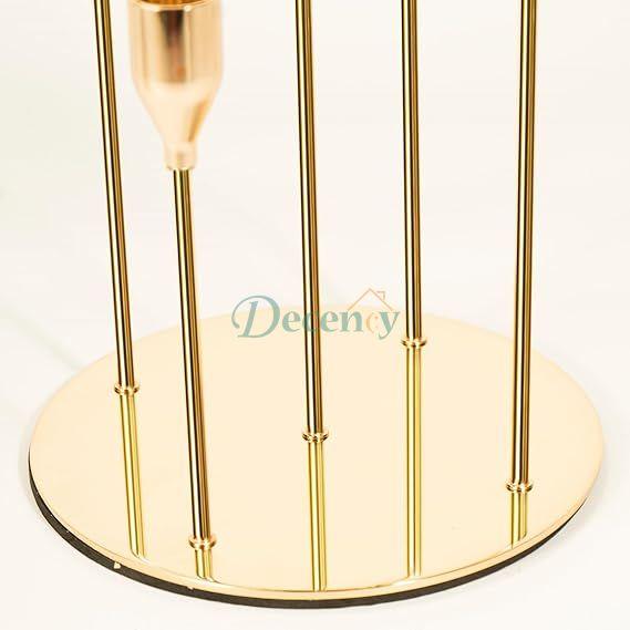 Gold Candlestick 5 Arm Candle Holder