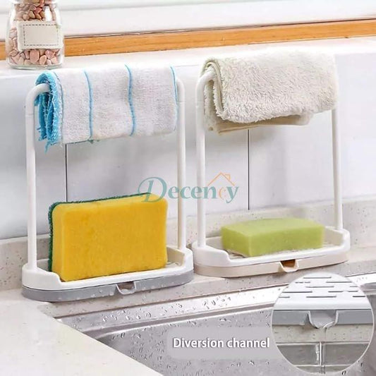 Kitchen Dishcloth Holder for Towel Rag Hanger Sink Sponge Holder