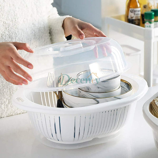 Multipurpose draining basket with lid