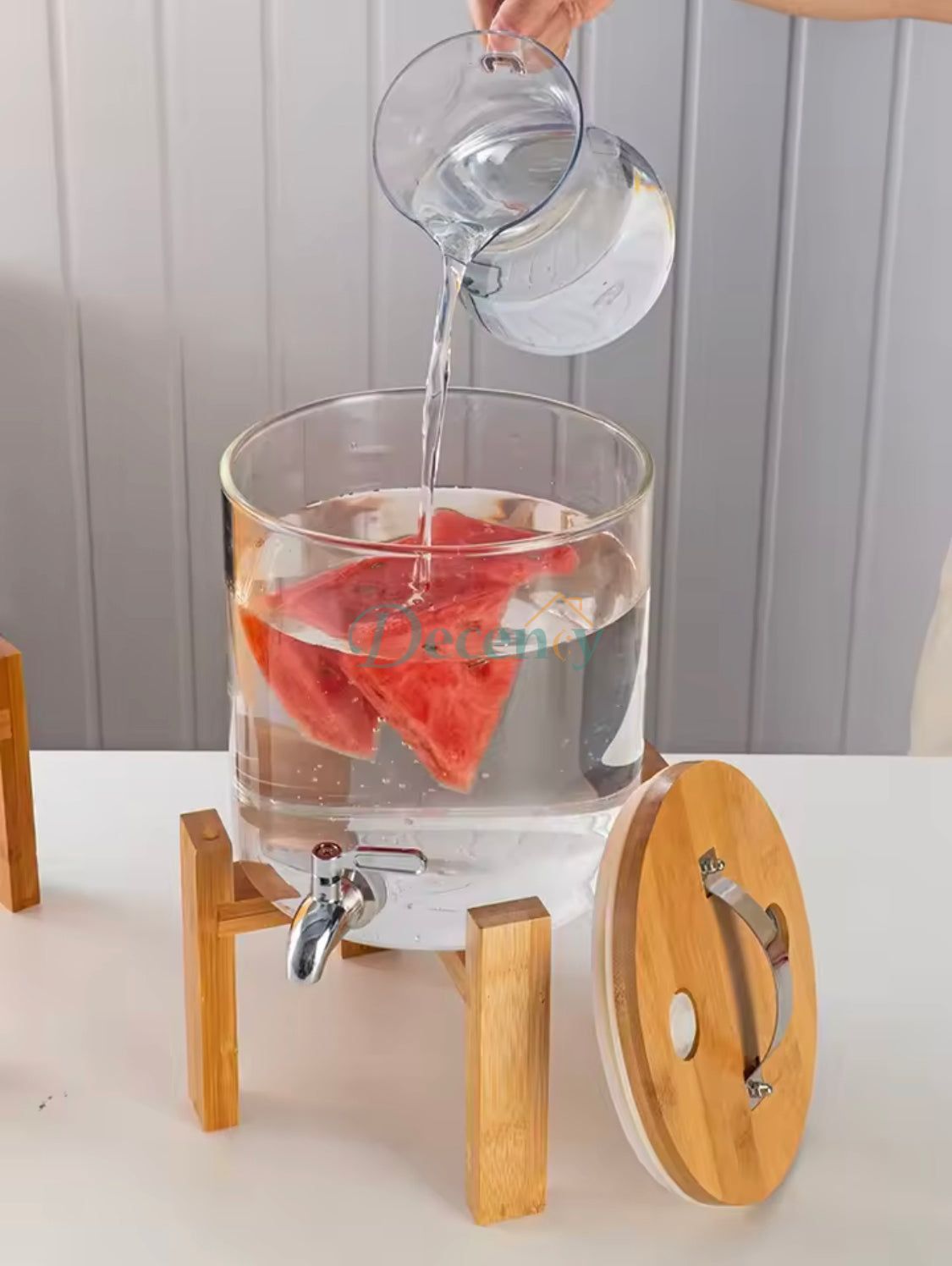 High Glass Water Container