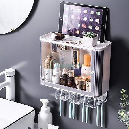 Wall Mounted Tooth Toothbrush Cup Without Perforation Storage Holder D