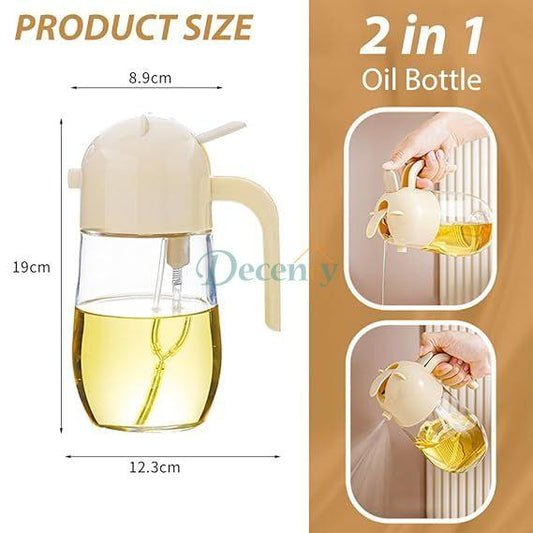 Oil Sprayer Bottle with Pour Spout Olive Oil Dispenser