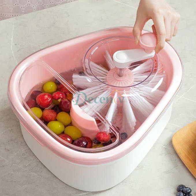 Elegant Dual-Layer Fruit Rinse Basket – Quick Wash & Drain