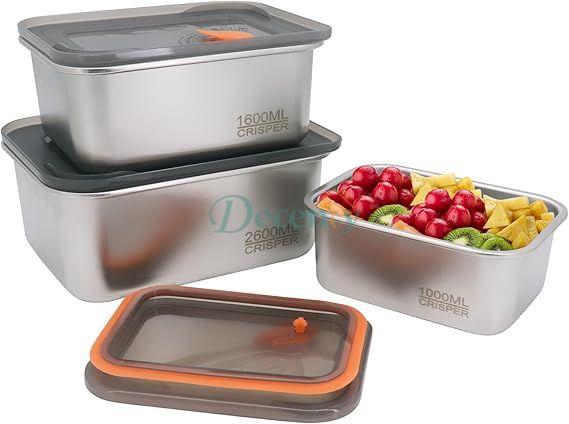 Crispers Stainless Steel Food Storage