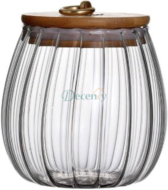 Glass Storage Jars with Bamboo Lids โ Airtight Oval Canisters for Cookies