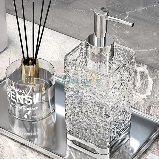 Luxury Transparent Hand Sanitizer Bottle-Square