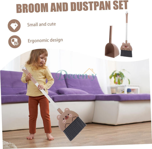 Kids Broom Dustpan Set Toddler Cleaning Tool Dustpan