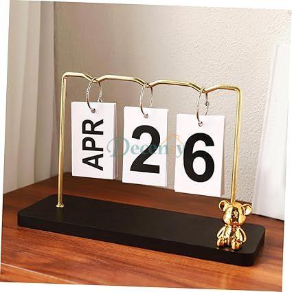 Bear Metal Desk Calendar
