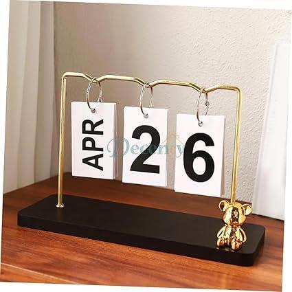 Bear Metal Desk Calendar